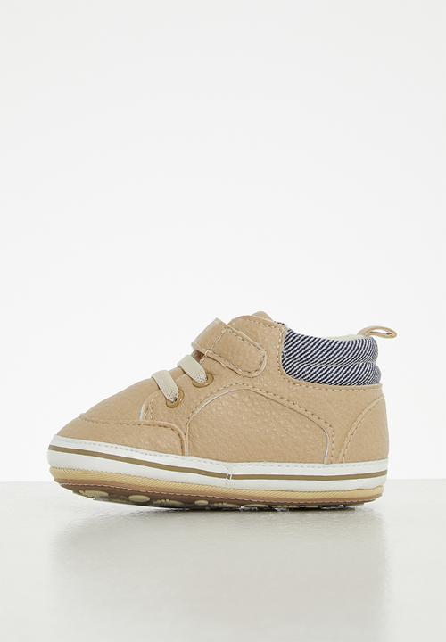 Pop Candy - Hi top soft sole sneaker - stone