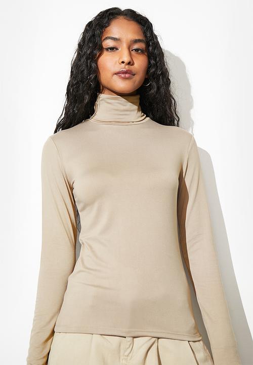 Superbalist - 2pk Poloneck tee - black and iced coffee