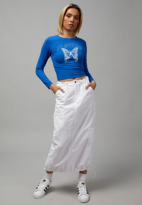 Factorie - Long sleeve fitted graphic tee - olympian blue/your worst fantasy