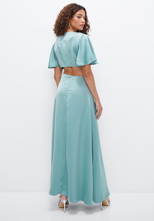 MILLA - Soft cut out maxi dress - smoke blue