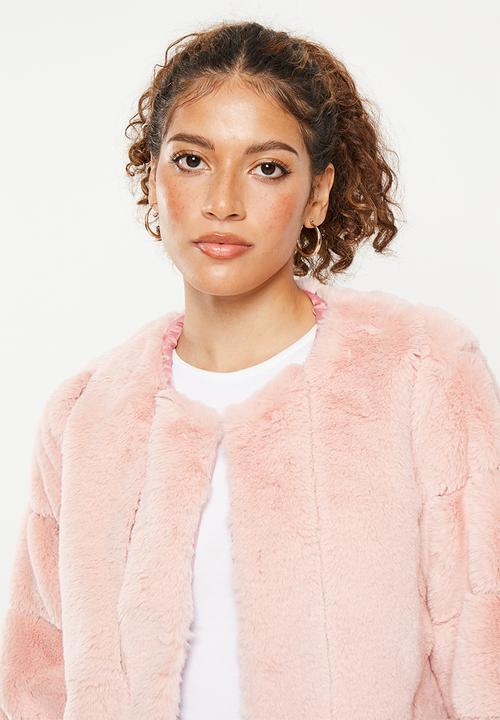 dailyfriday - Faux fur jacket - light pink