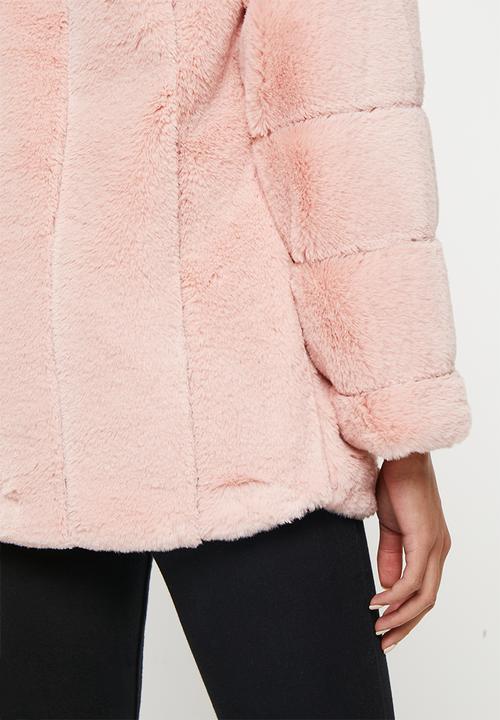 dailyfriday - Faux fur jacket - light pink
