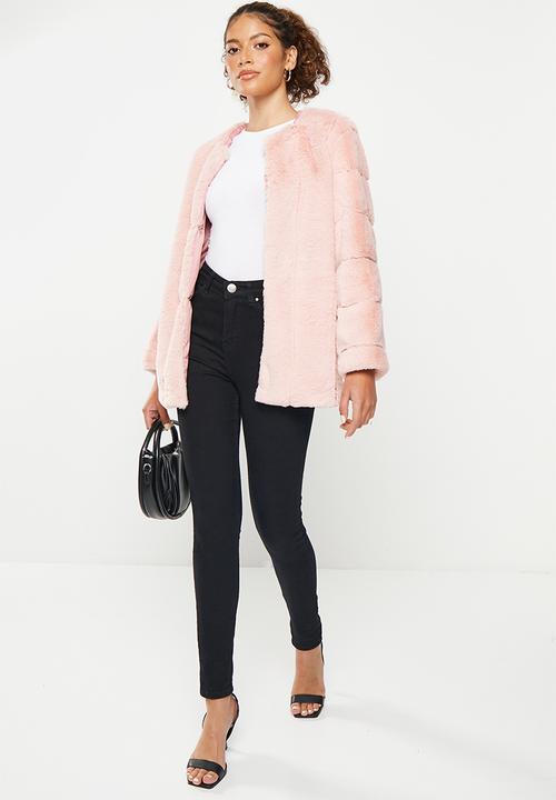 dailyfriday - Faux fur jacket - light pink
