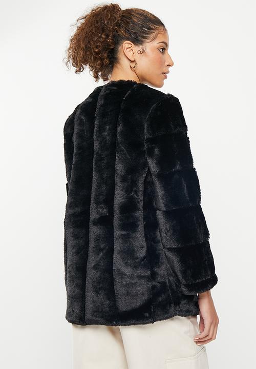 dailyfriday - Faux fur jacket - black