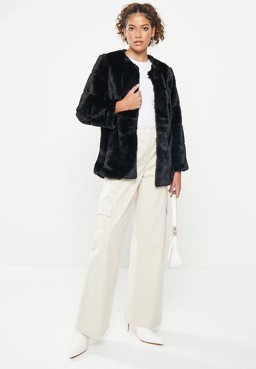 dailyfriday - Faux fur jacket - black