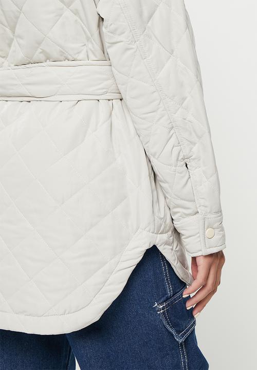 dailyfriday - Qulited shacket - light grey