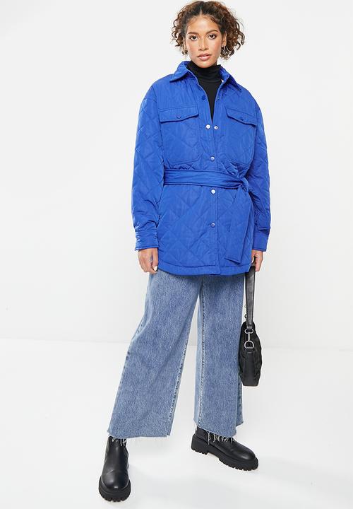 dailyfriday - Qulited shacket - cobalt