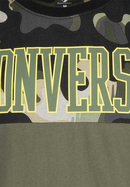 Converse - Cnvb blocked camo short sleeve tee - converse utility