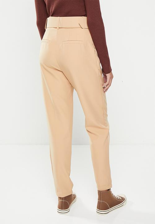 dailyfriday - Belted tapered trousers - tan
