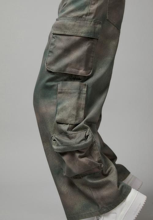 Factorie - Multi pocket denim cargo jean - swamp camo