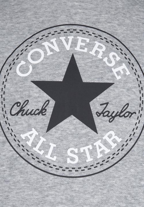 Converse - Cnvb fleece ctp core po hoodie - dk grey heather