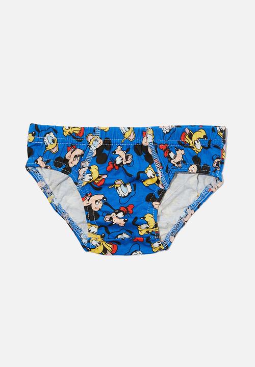 Cotton On - Boys 3 pack underwear licensed - lcn dis blue punch/mickey & friends