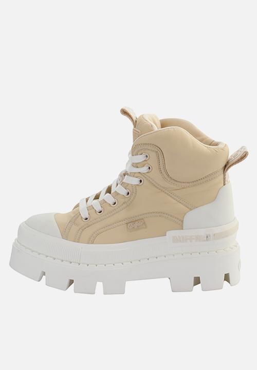 BUFFALO - Raven lace up mid - cream