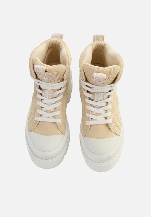BUFFALO - Raven lace up mid - cream