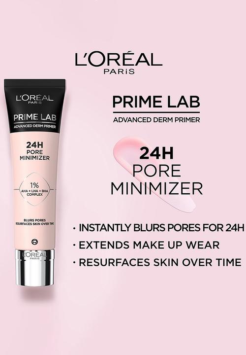 L'Oreal Paris - Prime Lab 24 Hour Pore Minimizer Primer 30ml reduces appearance of pores