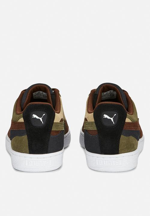 PUMA - Suede camowave - puma olive-chestnut brown-shadow gray
