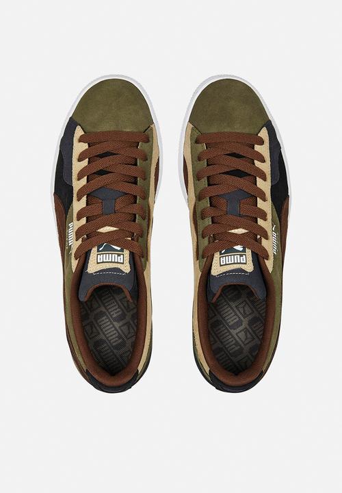 PUMA - Suede camowave - puma olive-chestnut brown-shadow gray