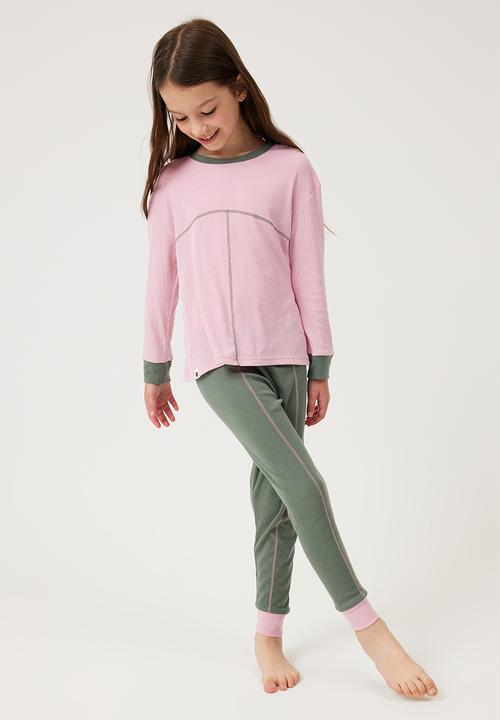 Cotton On - Billie long sleeve pyjama set - marshmallow pink/heart