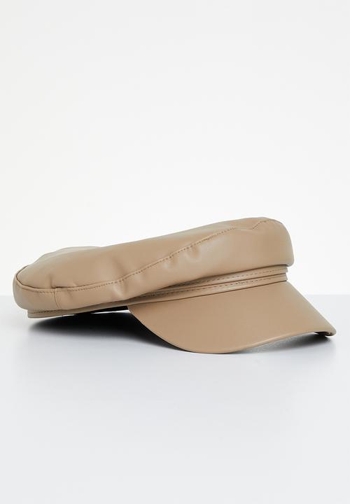 Superbalist - Faux leather baker boy - beige