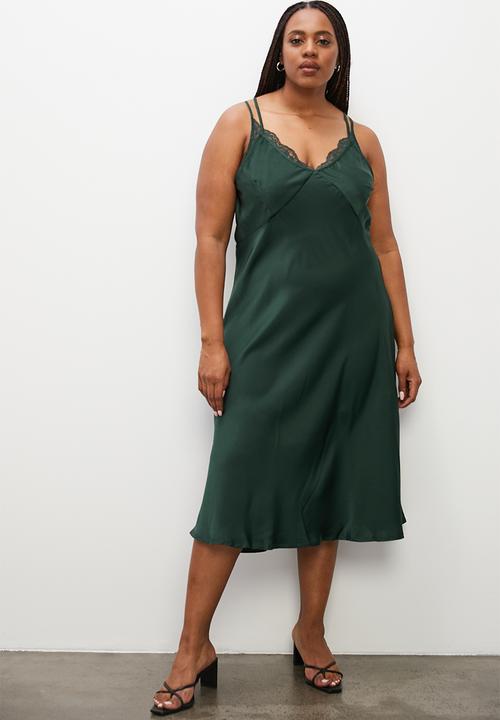 plus size green slip dress The Best Curve Bias Cut Slip Dress main image 0