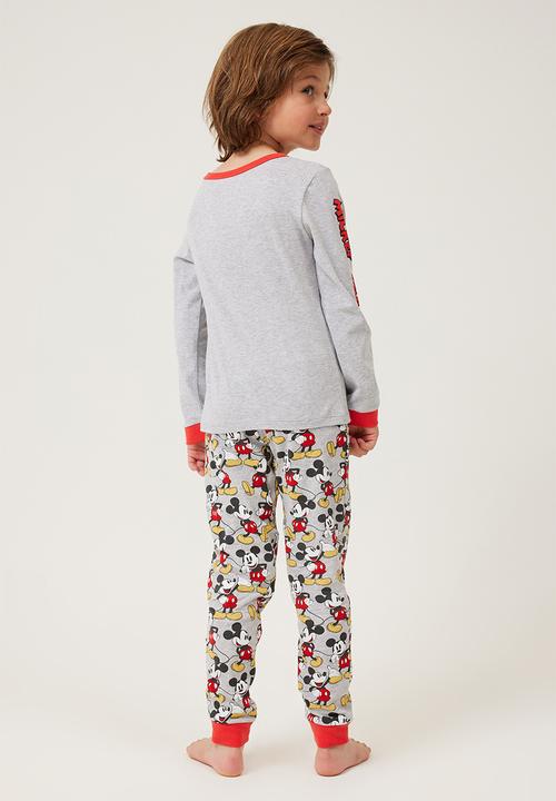 Cotton On - Orlando long sleeve pyjama set licensed - lcn dis fog grey marle