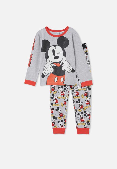 Cotton On - Orlando long sleeve pyjama set licensed - lcn dis fog grey marle