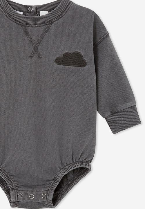 Cotton On - Sally sweatshirt bubbysuit - rabbit grey wash/cloud