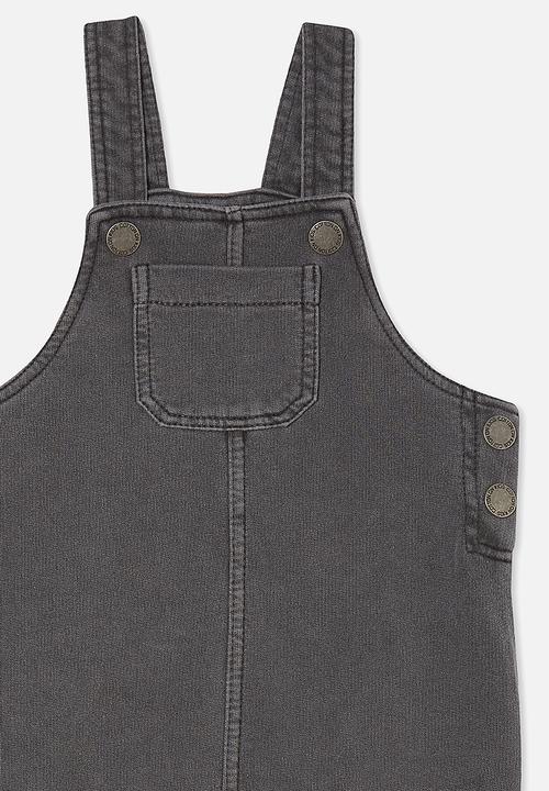 Cotton On - Sam fleece overall - rabbit grey wash