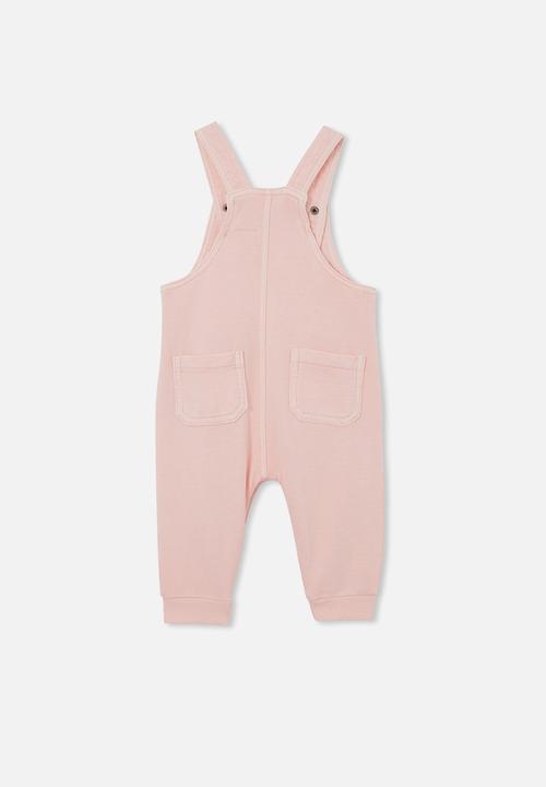 Cotton On - Sam fleece overall - pinky wash
