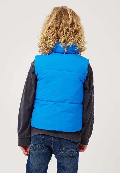 Cotton On - jamie reversible puffer vest - blue punch/navy blazer