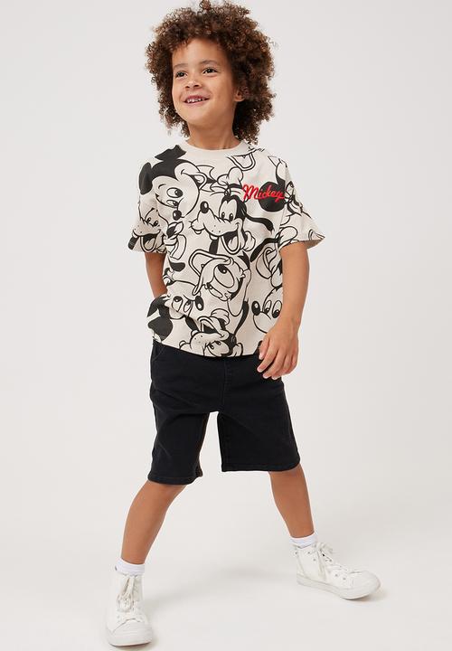 Cotton On - License drop shoulder - lcn dis rainy day/mickey and friends yardage