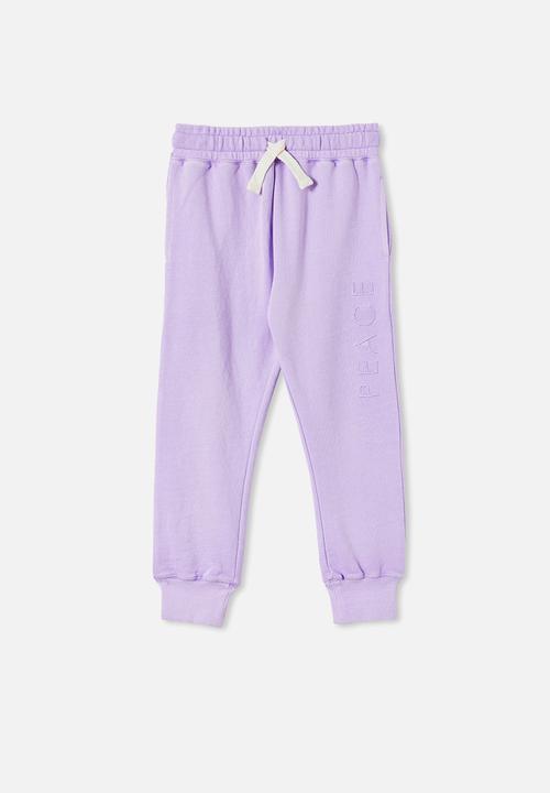Cotton On - Skye trackpant - lilac drop wash/peace