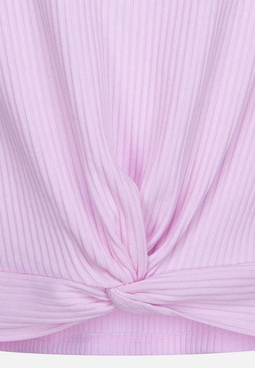 Converse - Cnvg long sleeve rib knit top - pink foam