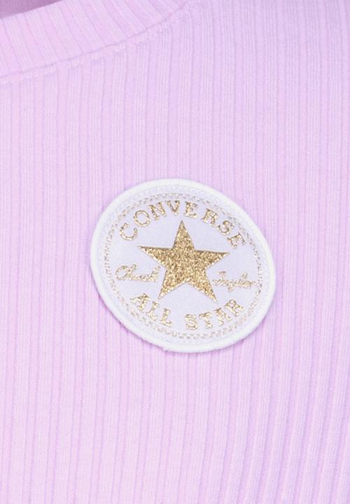 Converse - Cnvg long sleeve rib knit top - pink foam