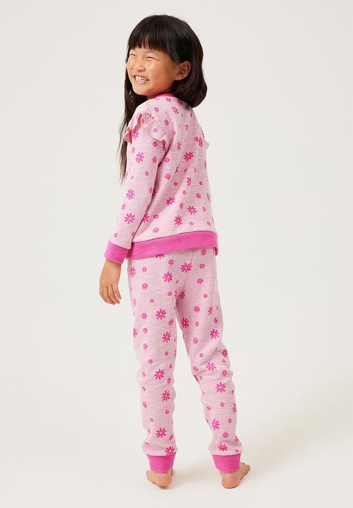 Cotton On - Sienna long sleeve pyjama set - marshmallow pink/daisies