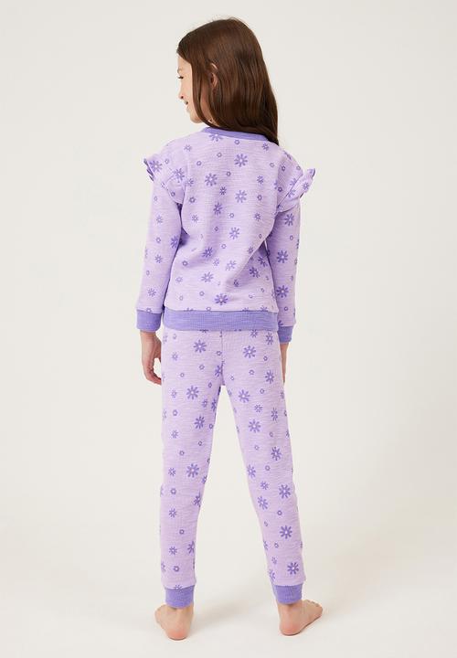 Cotton On - Sienna long sleeve pyjama set - lilac drop/daisies