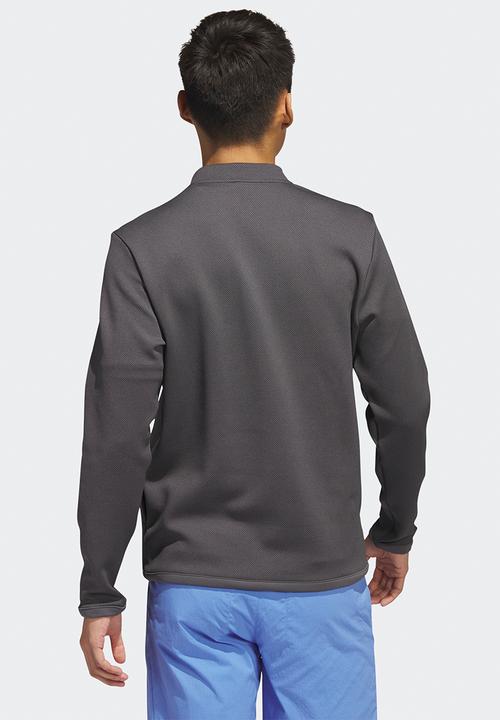 adidas Performance - Mircodot 1/4 zip golf pullover - black