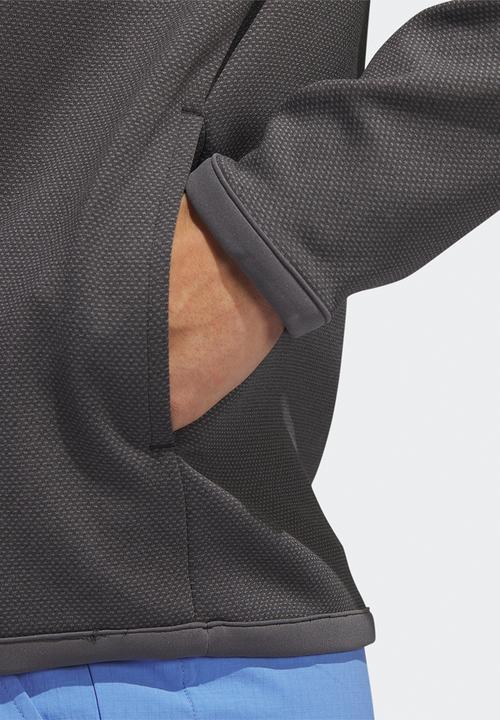 adidas Performance - Mircodot 1/4 zip golf pullover - black