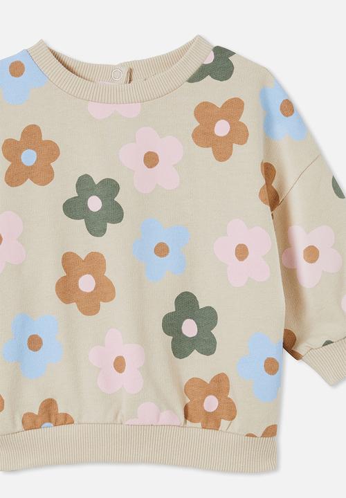 Cotton On - Ziggy drop shoulder sweater - rainy day/blair floral