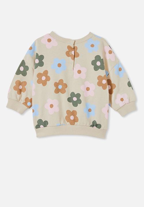 Cotton On - Ziggy drop shoulder sweater - rainy day/blair floral