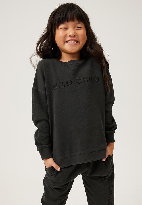 Cotton On - Dora scoop fleece crew - phantom/wild child
