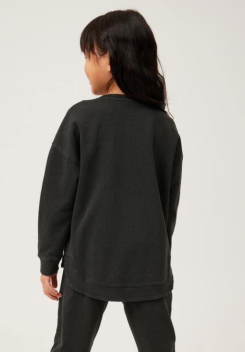 Cotton On - Dora scoop fleece crew - phantom/wild child
