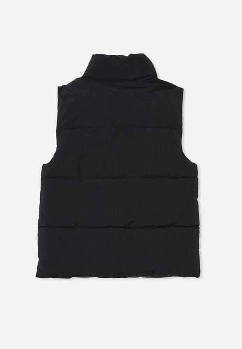 Cotton On - Kelly reversible puffer vest - black