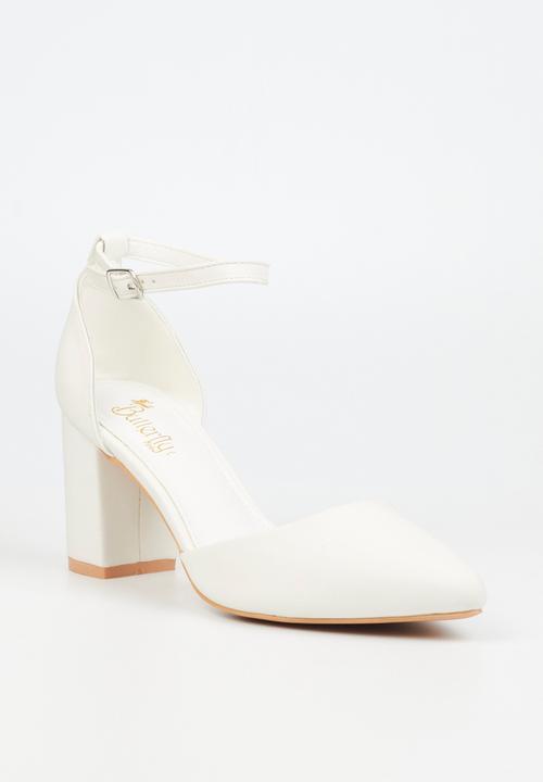 Butterfly Feet - Zara 2 court heel - white