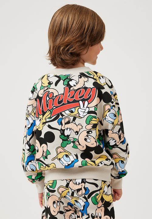 Cotton On - License dusty fleece crew neck - lcn dis rainy day/mickey yardage