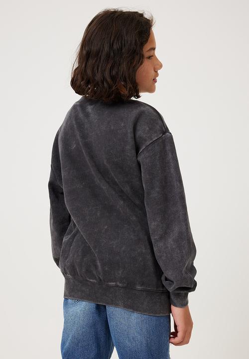 Cotton On - License miles fleece crew neck - lcn dis phantom/mickey
