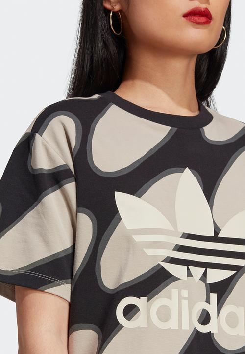 adidas Originals - T-shirt aop - light brown