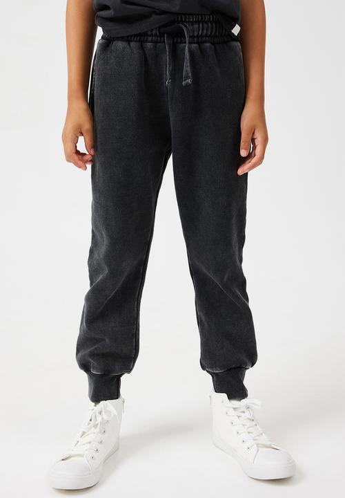 Cotton On - Marlo trackpant - black snow wash