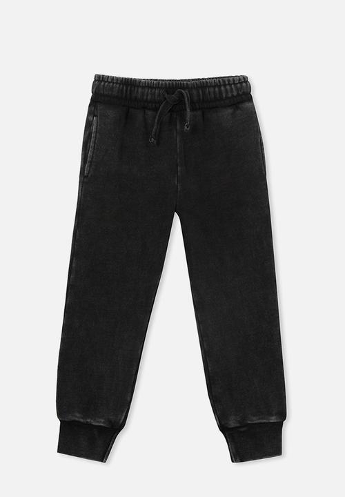 Cotton On - Marlo trackpant - black snow wash