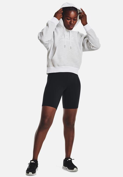 Under Armour - Essential script hoodie - white & ghost gray